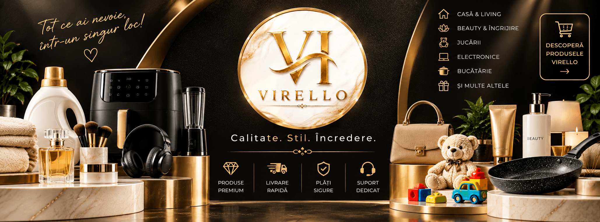 Produse VIRELLO pentru casă, îngrijire, frumusețe și cadouri